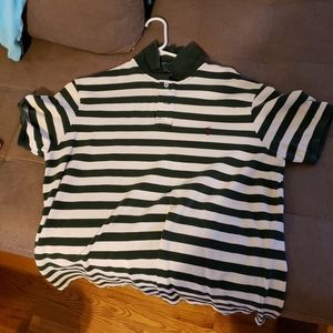 Green and white polo